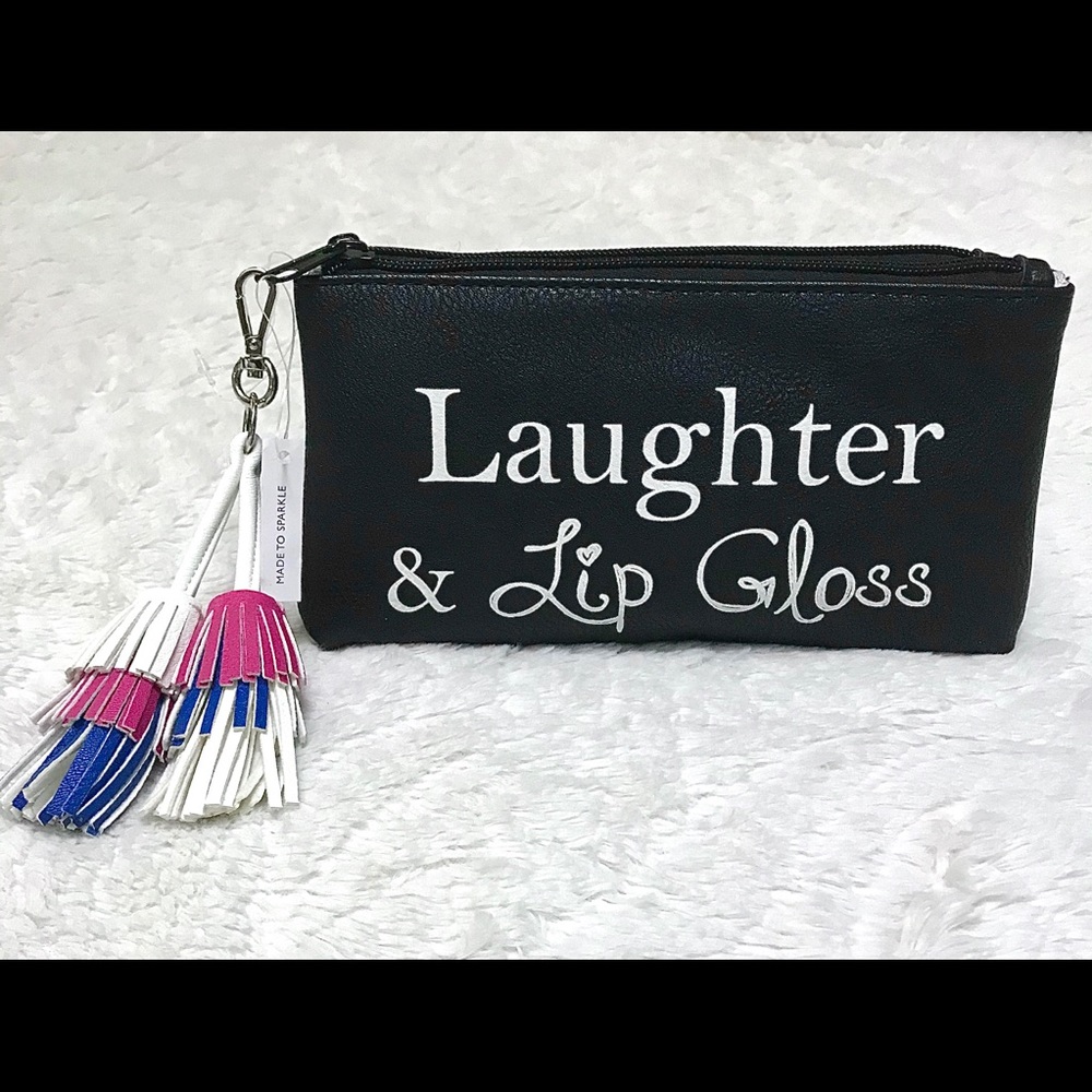 Laughter and lipgloss cosmetic bag / wallet 👝